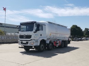 【國六排放】25-26立方陜汽德龍M3000系列粉粒物料運(yùn)輸車/8x4陜汽德龍SGZ5310GFLSX6型干混砂漿運(yùn)輸車